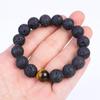 Men's Handmade Volcanic Stone Beaded Bracelet - European & American Style