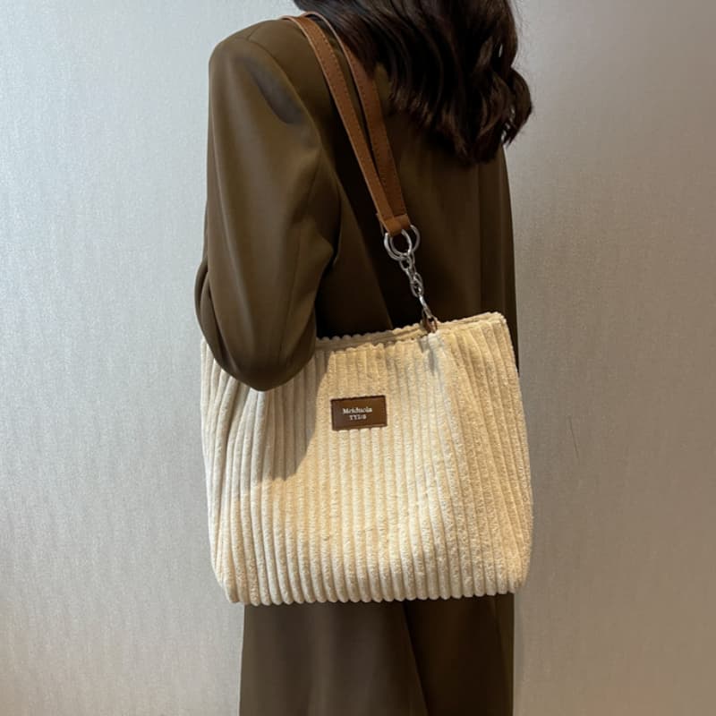 New simple suede shoulder bag women's tote cloth