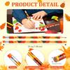 Crtiin 50 Pcs Fall Pencil Thanksgiving Assortment Wood Pencils Autumn Cylinder Funny Pencils Maple Leaf Turkey Pumpkin Decorative Pens for Kids