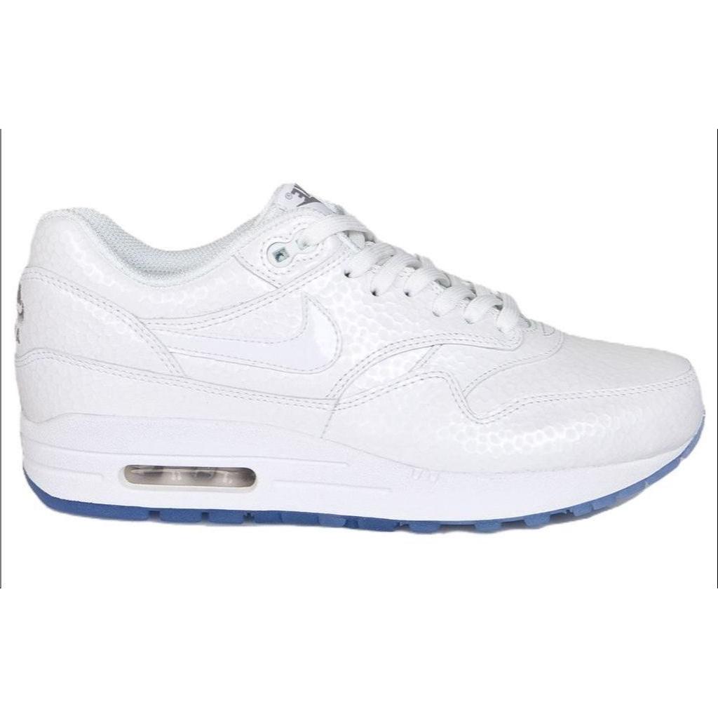 New Nike Air Max 1 White Metallic Silver Ice Women's 454746-106