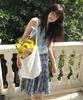 Letter From Moon Benny'S Tiered Midi Skirt (Blue)