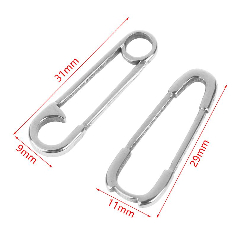 5Pcs Stainless Steel Paper Clip Shaped Pendant For Jewelry Making Supplies Diy Necklace Bracelet Connect Accessories