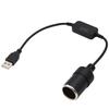 1 Pc Car Lighter Socket Power Cord Car Converter Adapter Wired Controller USB Port To 12V