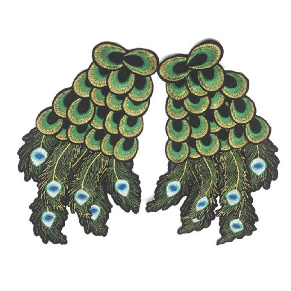 Large Size Costume Patch Accessories Colorful Fabric Patch Stage Costumes 1 Pairs