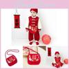 Childrens Joyful Red Coin Purse Made Of Breathable Nylon Featuring Lucky Design Charm