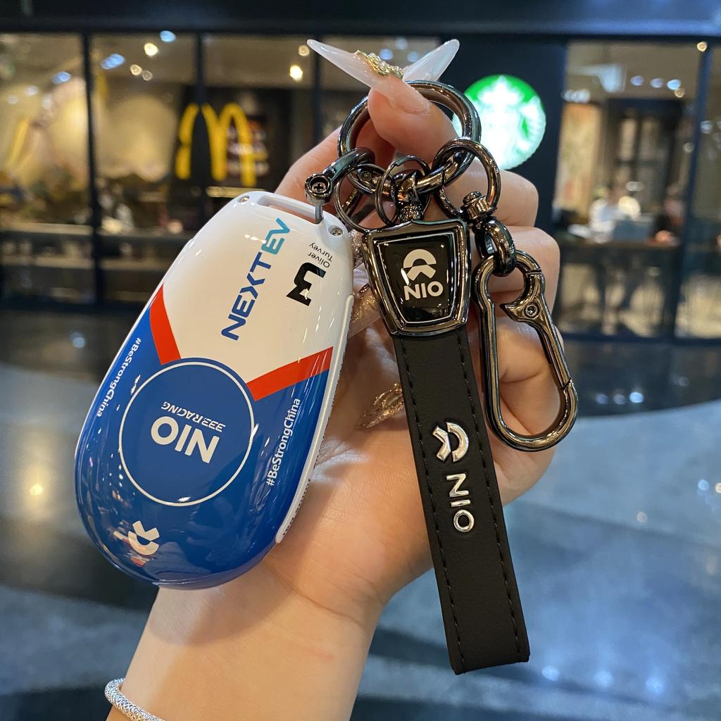 Car Remote Key Case Cover for Nio ET7 ET5 2022 2023 2024 for Weilai NIO ES6 ES8 EC6 ET7 Auto Key Fob Shell Keychain