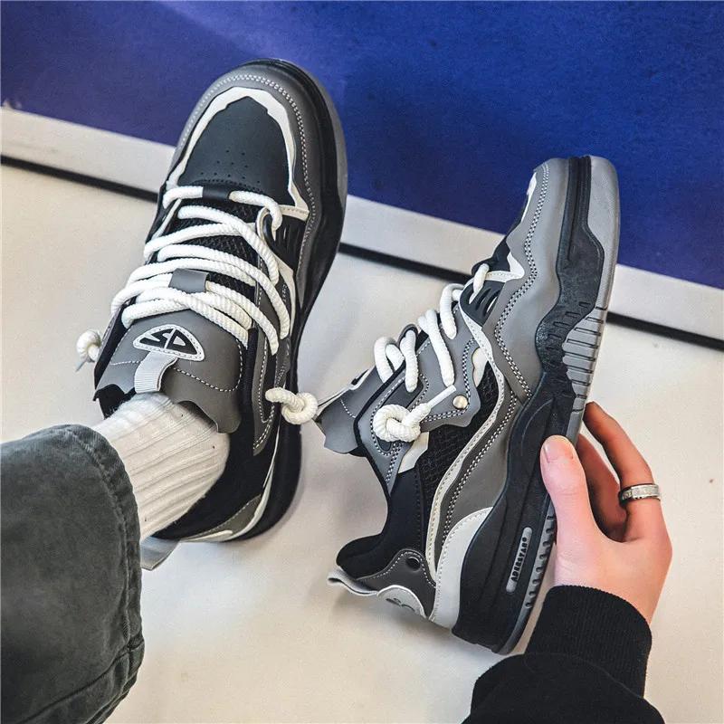 2024 New Fashion Sports Shoes Men's Personalized Vulcanized Shoes Men's Casual Fashion Comfortable Versatile Sports Shoes Men