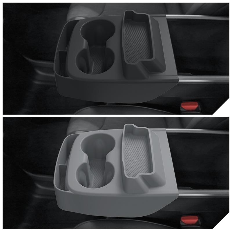 For Tesla Model Y Standard Central Control Silicone Cup Phone Card Holder Armrest Expand Storage Box Car Interior Accessories