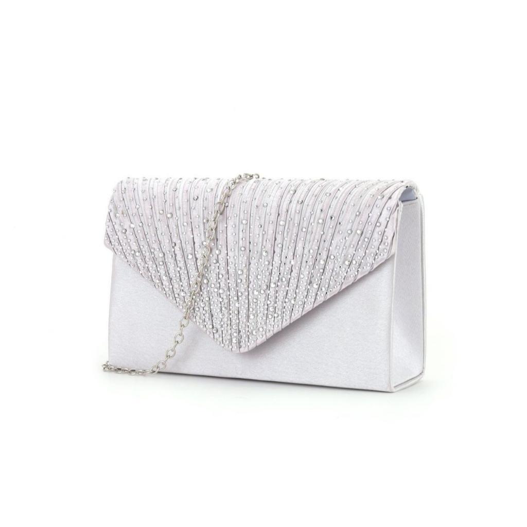 Women Fashion Elegant Clutches Trend Rhinestone Chain Shoulder Bag Party Banquet Dress Matching Evening Bags Female Handbags