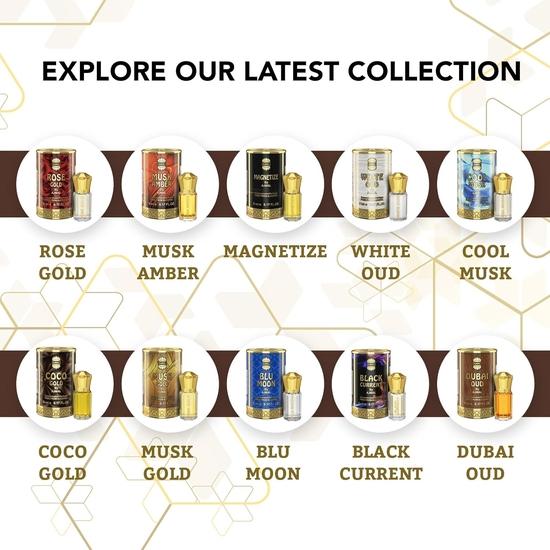 Ajmal COCO GOLD Attar | Kwiatowy i słodki zapach | Bezalkoholowy | Długotrwały zapach dla kobiet - 5 ml