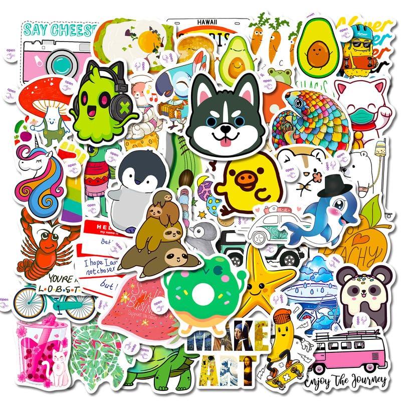 Cute Sanrio Sticker Set of 50 - Anime and Manga Stickers, Waterproof and Stylish Planner Stickers, Cute DIY Stickers for Car, Bike, Helmet, PC,