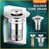 Kitchen Sink Drain Basket Anticlogging Drain Stoppers Bounce Cores Sink Strainer Wash Basins Drain Filter Easy to Use