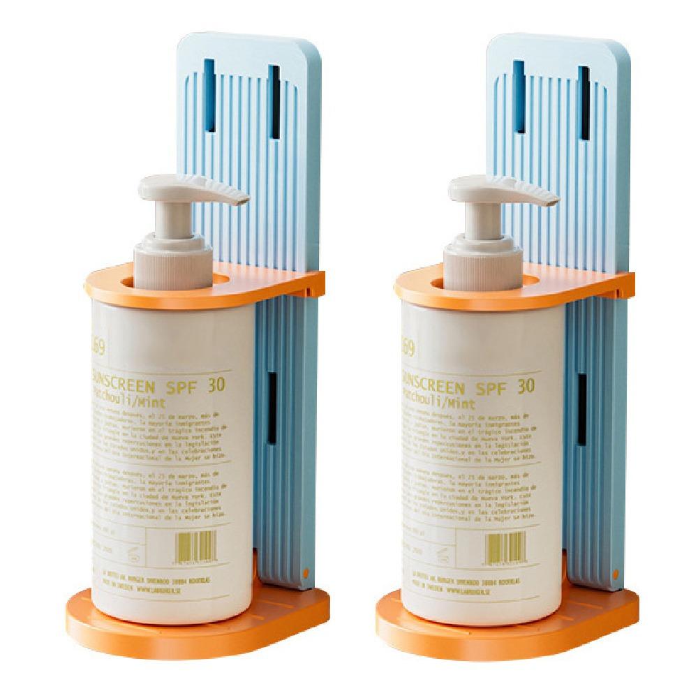 

2Pcs Foldable Shampoo Bottle Holder Wall Mount Shower Gel Hanger Liquid Soap Holder Shower Room оранжевый/синий