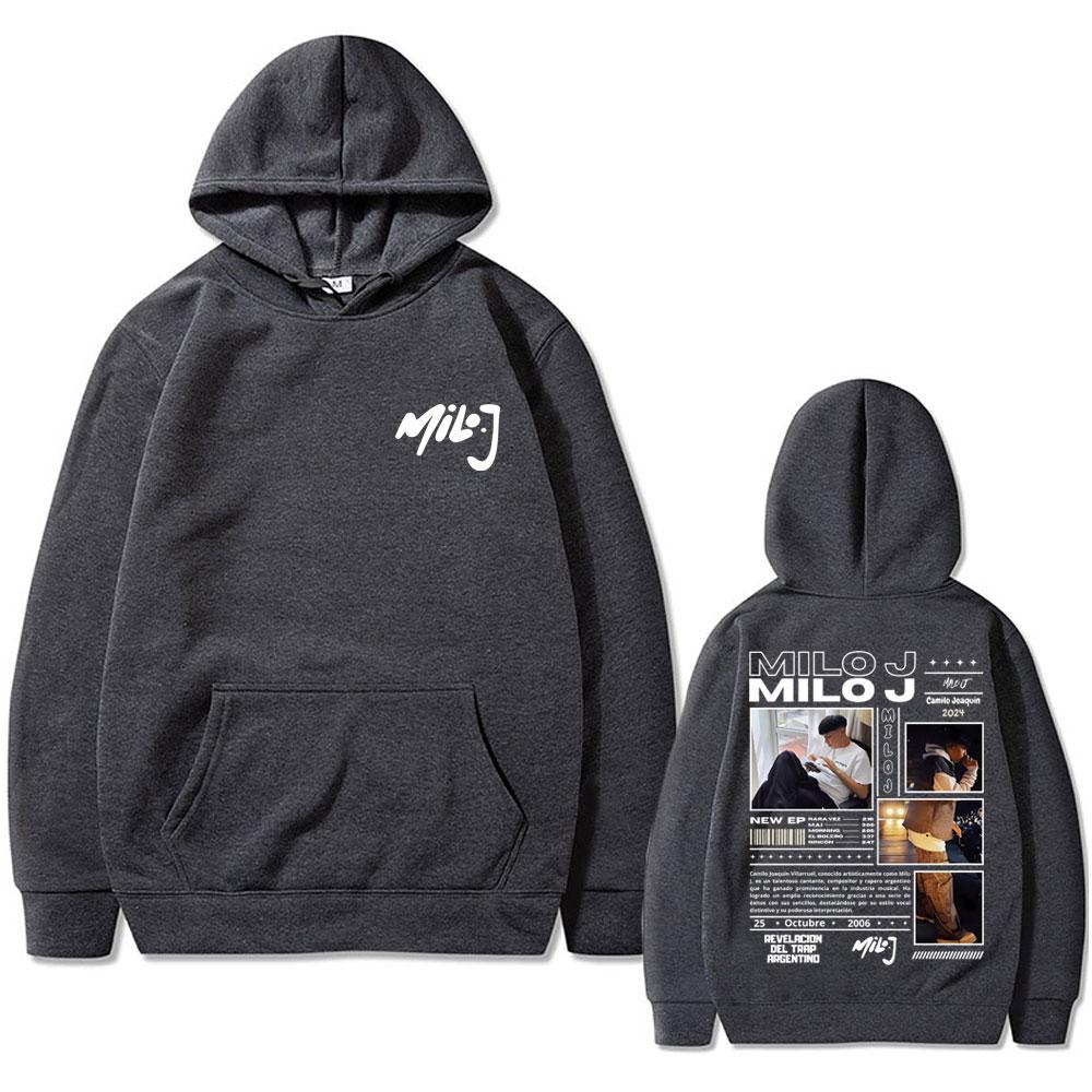 Rapper Milo J 111 Album Graphic Hoodie Men Women Hip Hop Fashion Oversized Hooded Sweatshirt Men's Casual Fleece Cotton Hoodies