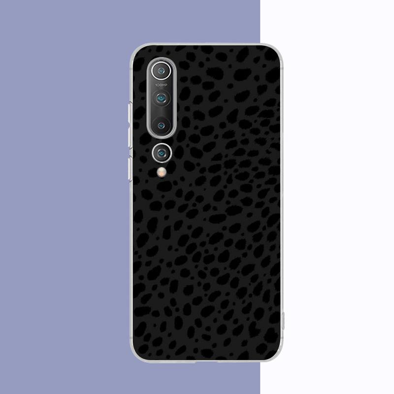 Leopard Print Black  Phone Case for Samsung S21 A10 for Redmi Note 7 9 for Huawei P30Pro Honor 8X 10i Cover