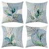 New Geometric Striped Floral Linen Pillowcase, Car Sofa Lumbar Pillow Cushion