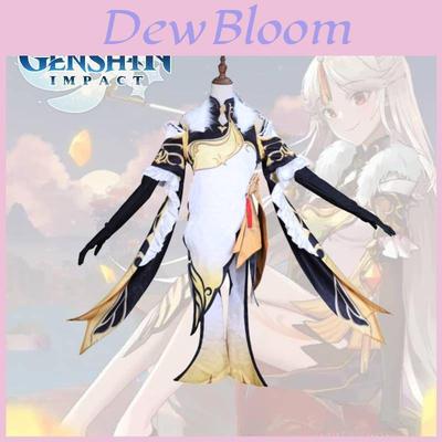 Polyester Genshin Impact Ningguang Game Cosplay Costume For Halloween Carnivals