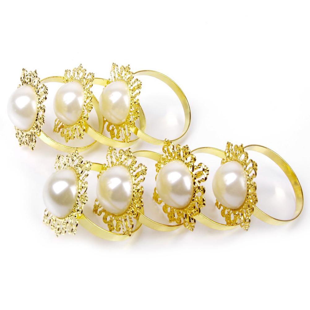 

12Pcs Napkin Rings Silver 1.75inch Diamond-Like Finish Elegant Holder for Wedding Dinner Banquet Table Decorations Set