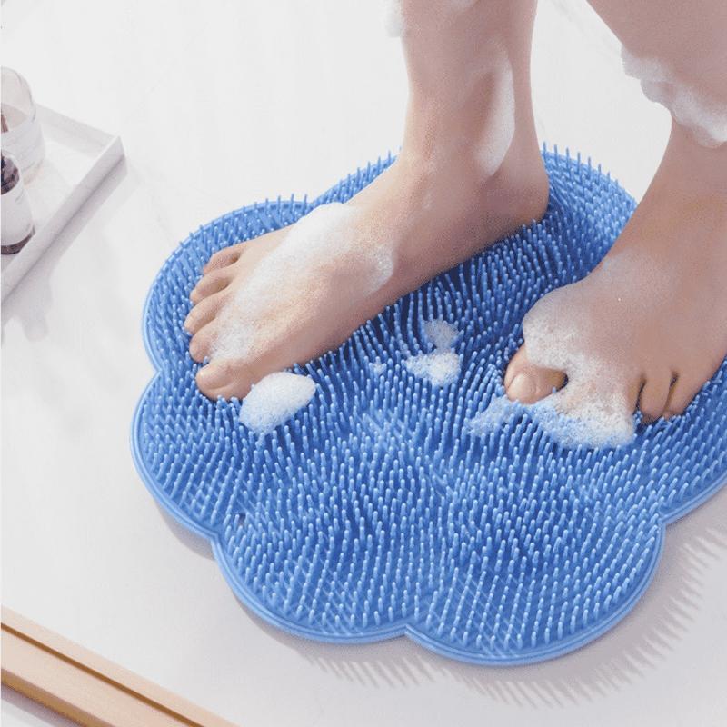 Lazy Bath Back Scrubbing Mat Bathroom Bath Foot Massage Non-slip Mat Foot Scrubbing Dead Skin Brush Suction Cup Back Scrubbing Wall Sticker