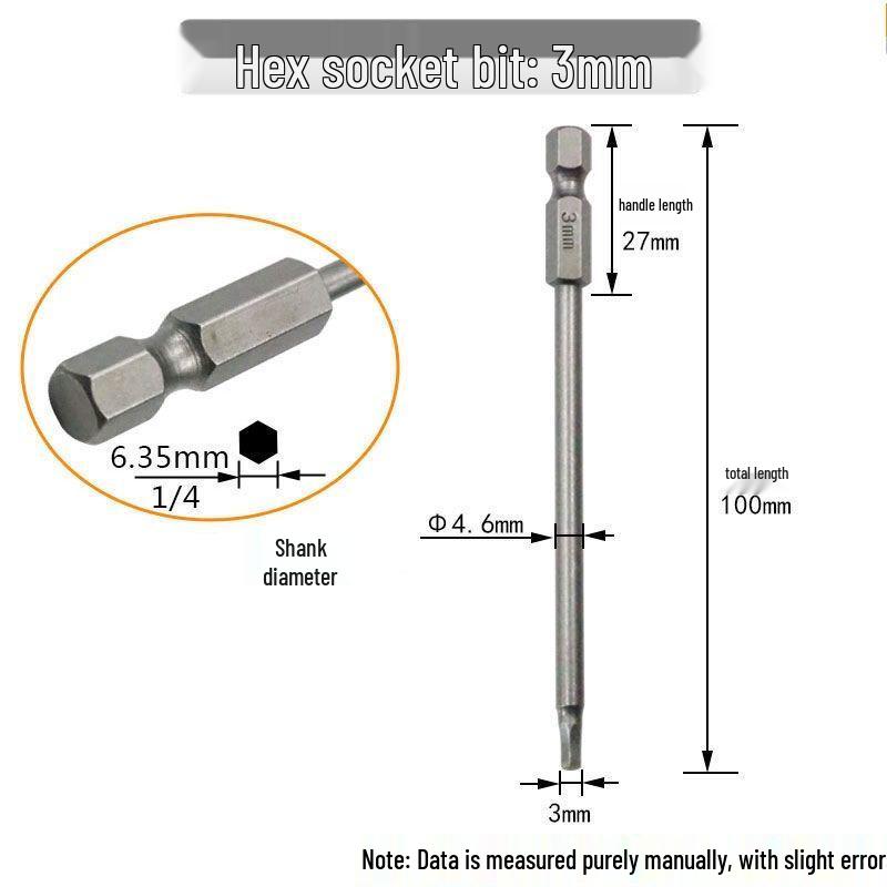 Sechskant Starke Magnetische S2 Schraubendreherbit für Handbohrmaschinen und Elektrische oder Pneumatische Schraubendreher