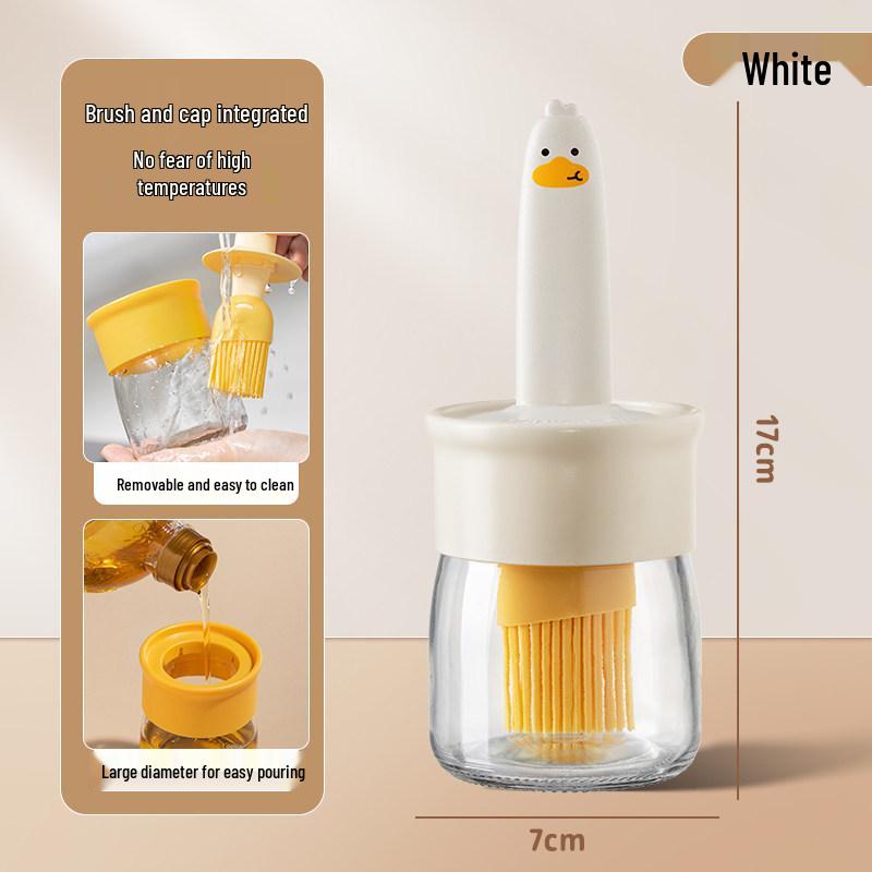 High-Temperature Silicone Oil Brush with Integrated Bottle for Kitchen and BBQ