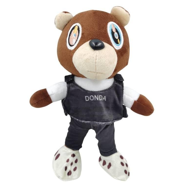 Adorable Kanye Teddy Bear Plush Toy Soft Crystal Velvet Stuffed Doll Collectible