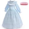 Vestido de Princesa para Meninas Cosplay Sereia Mesmo Vestido Vestido Infantil Manga Sete Quartos Vestido de Bolo