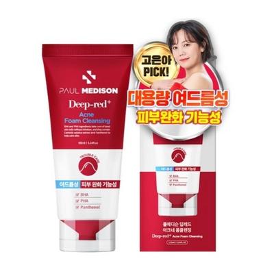 Paul Medison Rosso Scuro Schiuma Detergente per Acne 155ml 1 Pezzo/2 Pezzi