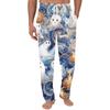 Men's Halloween Printed Drawstring Pocket Lounge Pants Pumpkin Pattern Casual Home Sleepwear Trousers for Men