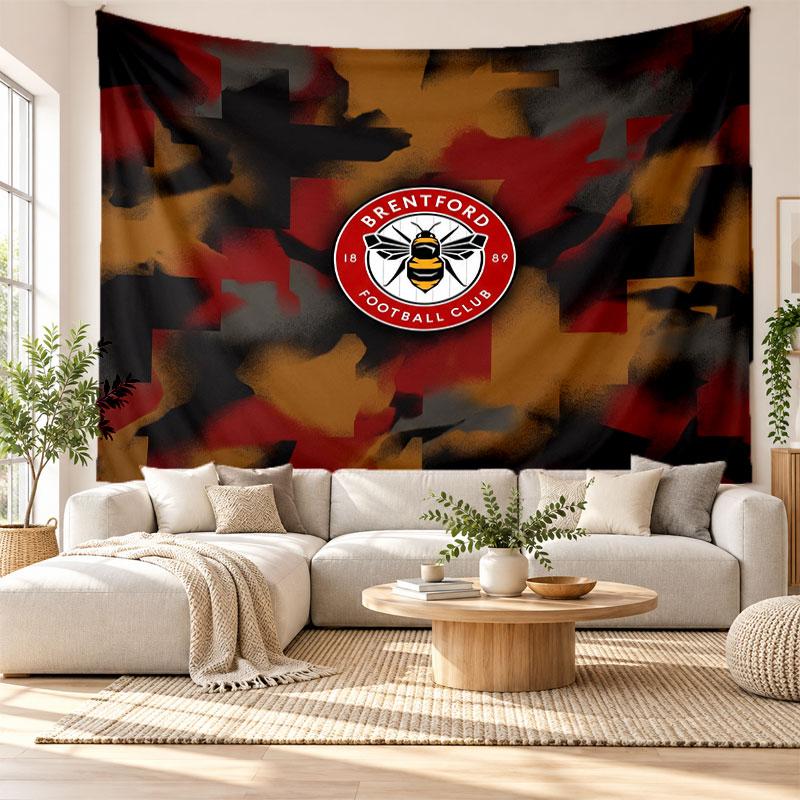 Brentford Football Wall Tapestry, Soft Fabric Wall Hanging, Decorative Backdrop For Bedroom Home Wall Art