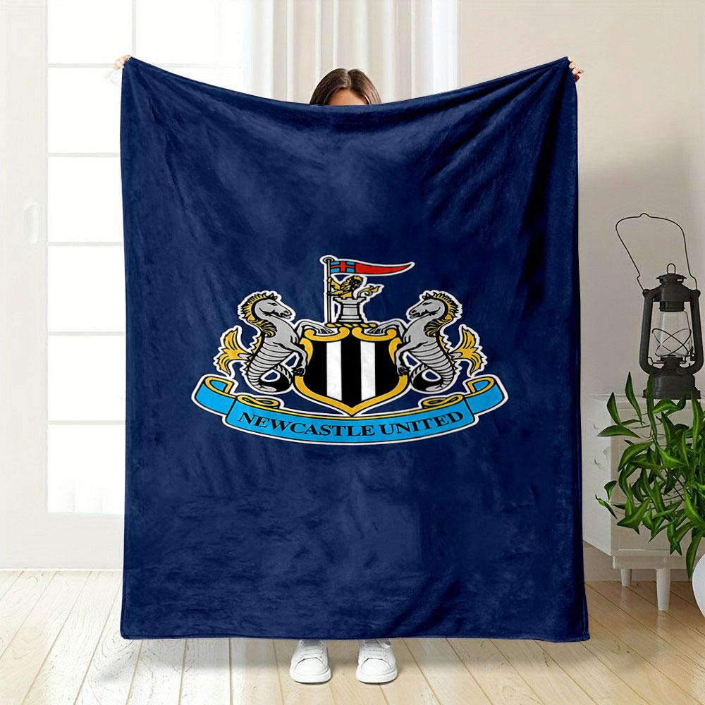 "Newcastle United Football Club Logo" Patterned blanket, flannel, suitable for all seasons, home decor, warm and cozy
