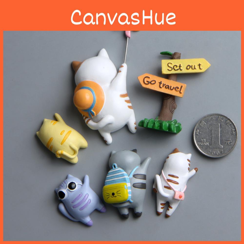 Cats Creative Back View Magnetic Refrigerator Decor For Home And Office Decor