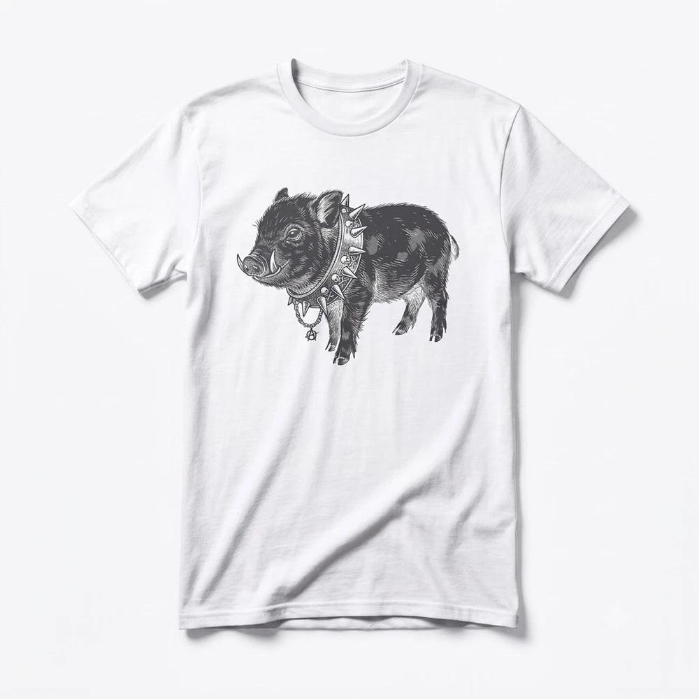 Punk Pig Punk Rock Emo Punk White TShirt S
