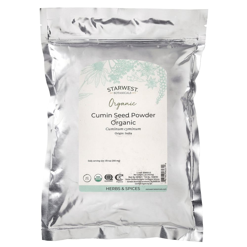 Starwest Botanicals Cumin Seed Powder, 453.6g (1lb)