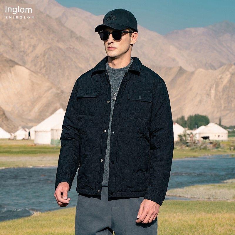 

Yingjue Lun Light Business Shirt Collar Light Down jacket Men s 2025 Winter Light 90 Duck Down Laps jacket Outwear Black XL