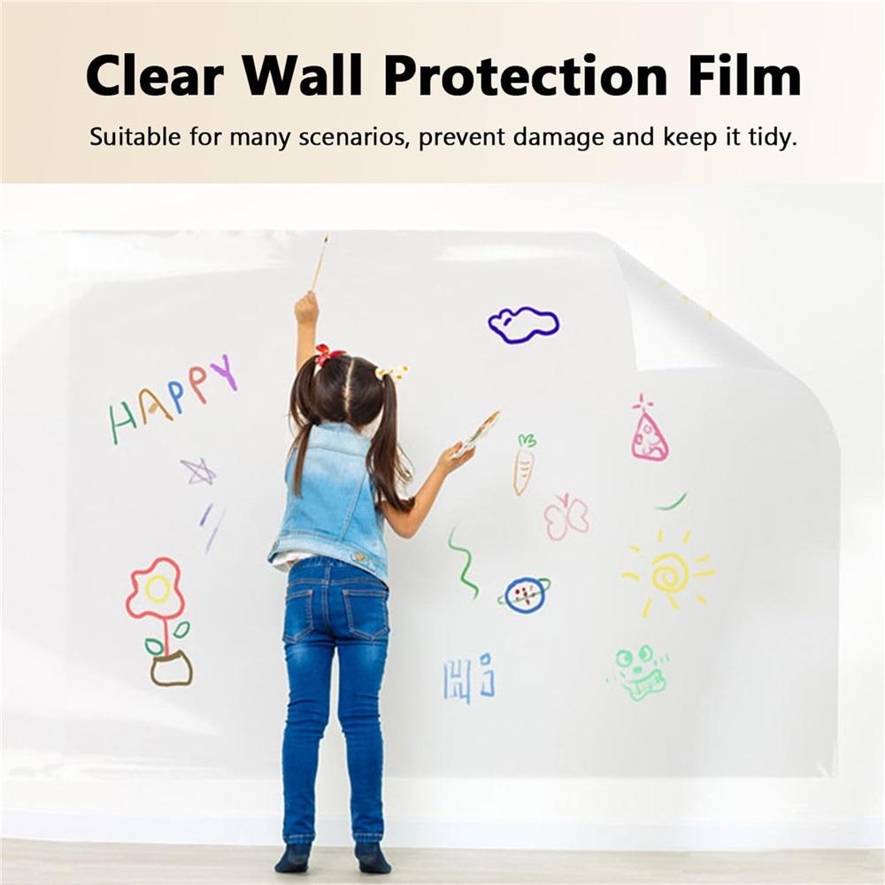 Transparent Wall Protection Sticker, 23.6*78.7 Oil-proof Protective Film Kitchen Backsplash Wallpaper Wall Protection Sticker