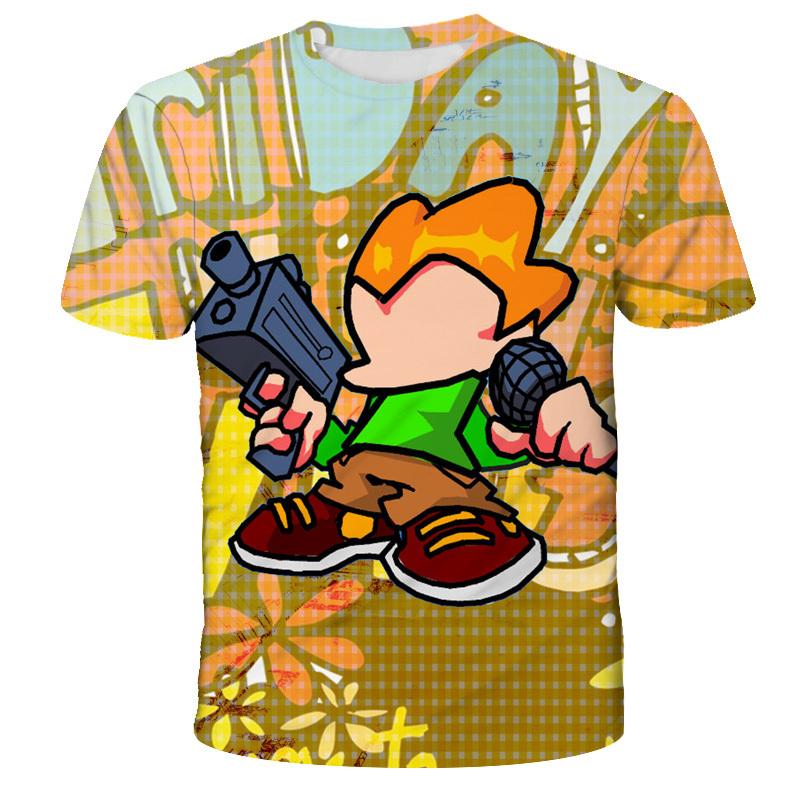 Kids Friday Night Funkin 3D T-Shirt Boys Cartoon Game  T Shirts Summer Funny Short Sleeve Children Cute Tee Tops Anime Clothes