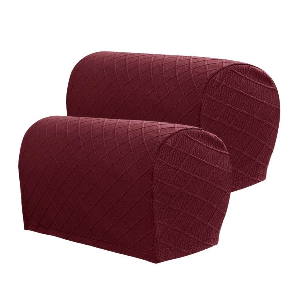 2PCS Home & Living Stretch Rhombus Armrest Covers Furniture Removable Sofa Cover Solid Stretchy Couch Arm Protector Sofa