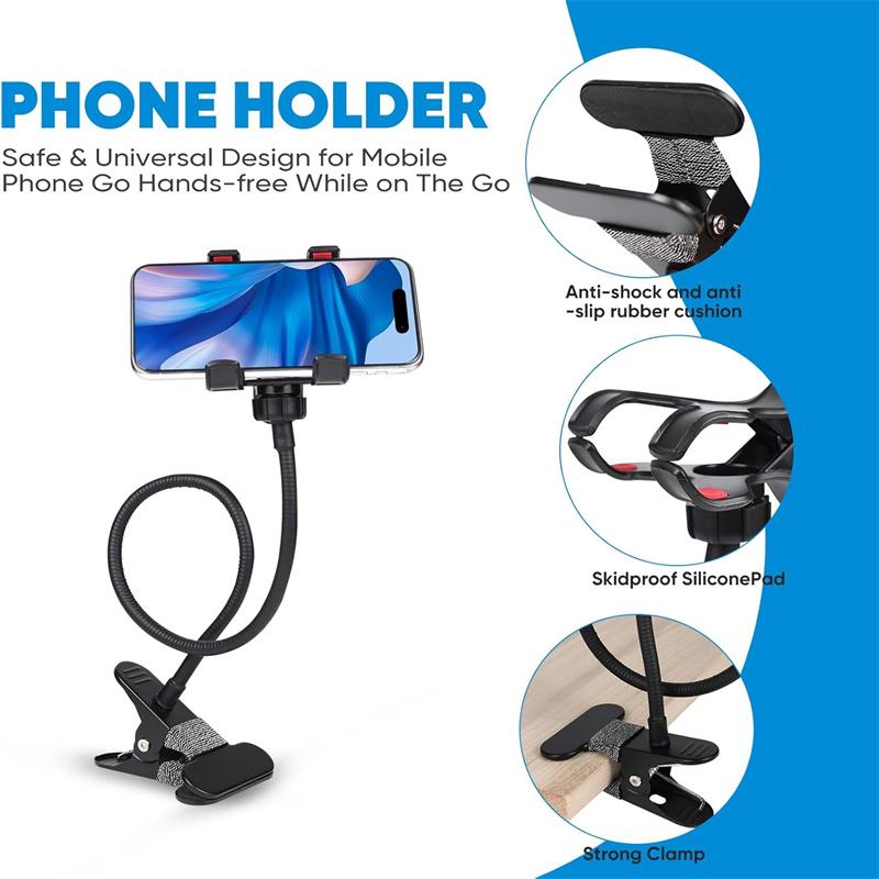360 Clip Handyhalter Ständer Tragbar Flexibel Fauler Bett Schreibtisch Halterung Schreibtischhalterung Basis Für iPhone Samsung Xiaomi