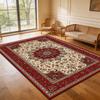 Persian-Style Floor Mat Classical Living Room Large Size Non-Slip Carpet Floor Bedroom and Living Room Lounge Rug Easy Clean