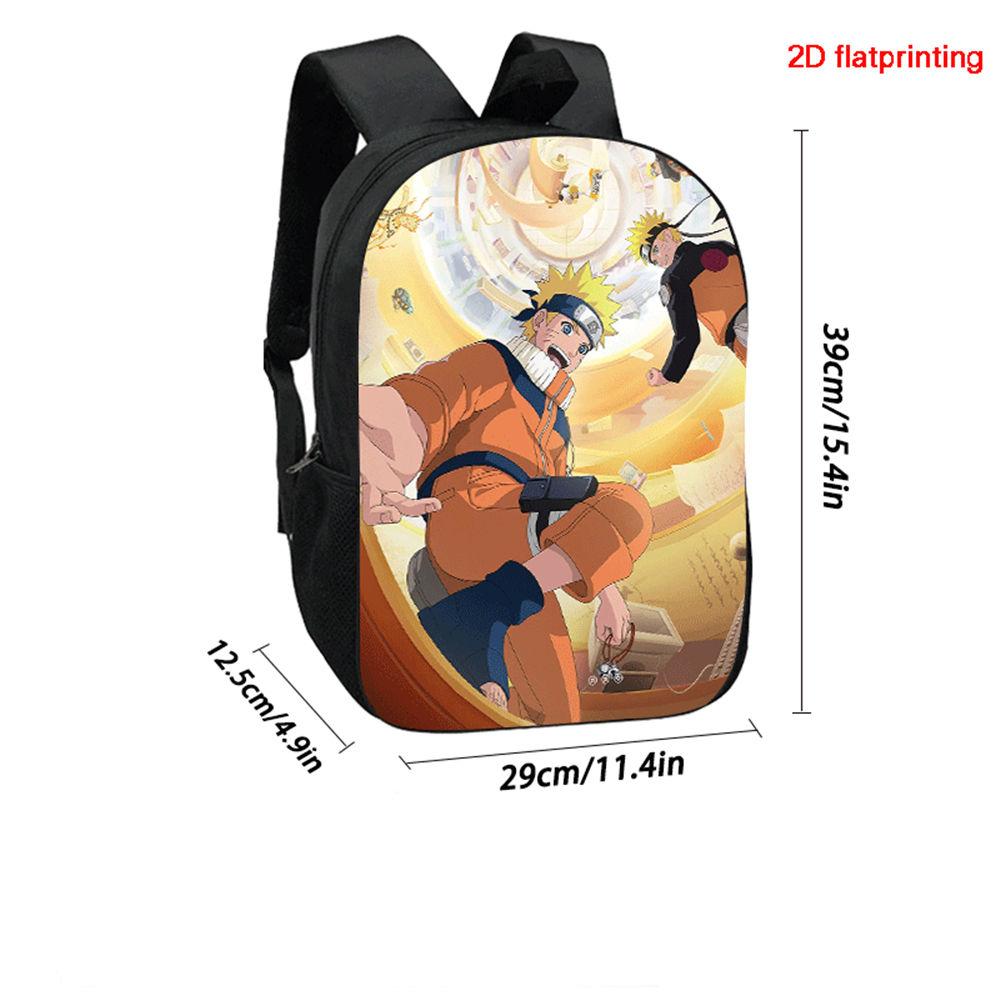 3Pcs Set NARUTO Kids School Backpack With Lunch Bag&Pencil Case,Lightweight&Durable,Cartoon School Bags For Ages 6-10 Boys&Girls