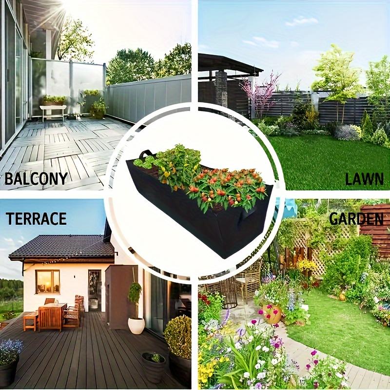 Langlebiges Stoff Hochbeet - Atmungsaktiver, strapazierfähiger Pflanzsack für drinnen/draußen, einfacher Aufbau, perfekt für Gemüse, Blumen, Kräuter