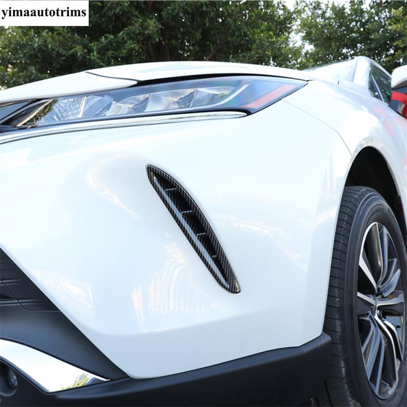 For Toyota Venza / Harrier  - 2024 Front Fog Light Lamp Ring Eyebrow Eyelid Cover Trim ABS Black / Carbon Fiber Accessories