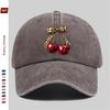 pc Cherry Leopard Print Bow Pattern Baseball Cap Cute Design Sun Hat Comfortable and Lightweight Trucker Decorative Hat with