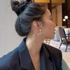 Autumn/Winter 2025 Trendy Checkered Mosaic Earrings for Women