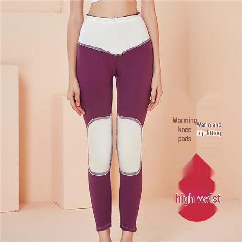 High Waist Thermal Knee-Lined Leggings for Women - Thick, Fleece-Lined, Winter Warmth and Body Shaping.