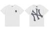 MLB & NY Large Logo Printed Short Sleeve T-shirt White 910