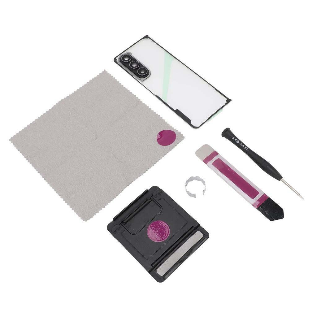 Phone Back Glass Cover Replacement Pre Installed Adhesive Camera Lens Back Glass Door Cover for Z Fo