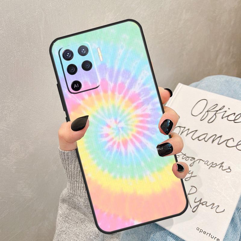 

Colorful Tie Dye Rainbow Hippie Art Case For Oppo A78 A98 A18 A38 A58 A60 A80 A40 A77 A57 A17 A74 A54 A94 A96 A76 A16 A15 A5 Pro OPPO A38 4G