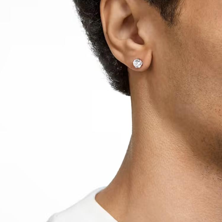 Swarovski Constella Round Cut Fashion Rhodium Plated Cubic Zirconia Stud Earrings Women earrings 5636712